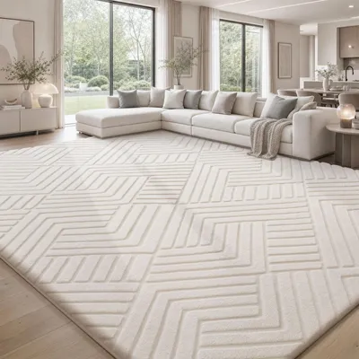 Imagen del producto de Alfombra geométrica suave para el salón