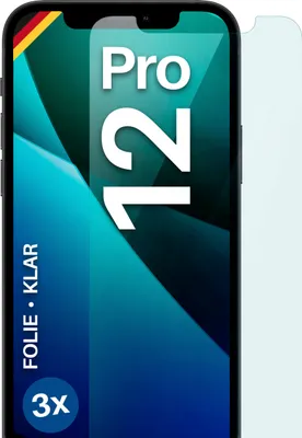 Produktbild von moex® 3x Schutzfolie kompatibel mit iPhone 12 Pro - Displayschutzfolie dünn Folie, Klar