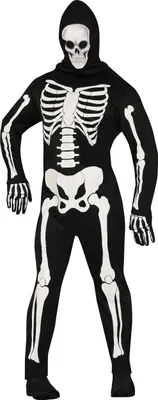 Produktbild von Guirca Skelett-kostüm 2 Schwarz M Schwarz M, KI-generiertes Bild