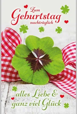 Produktbild von A - Geburtstag – verspätet - Glückwunschkarte im Format 11,5 x 17
