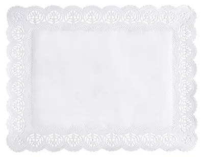 Produktbild von 4000x Spitzenpapiere eckig 34 x 26 cm weiss