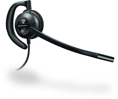 Produktbild von HP Poly EncorePro 530 Headset + Quick Disconnect, Kabelgebunden, Anrufe/Musik, 22 g, Kopfhörer, Schwarz
