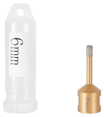 Produktbild von Mucola Diamant-Bohrkrone Ø 6 mm für Winkelschleifer Gold – M14 Gewinde, Fliesenbohrer für Feinsteinzeug, Granit, Marmor & Keramik, Trocken- und Nassschnitt, Profi-Qualität