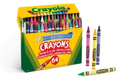 Productafbeelding van Crayola 52-6448, 64 stuks, Meerkleurig, Meerkleurig, Rond, Was, Geschikt voor kinderen vanaf 4 jaar