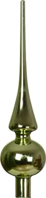 Produktbild von Christbaumspitze Glas 26cm - Grüntee glänzend