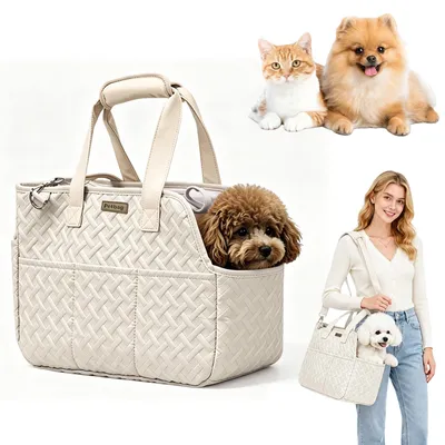 Hundetasche für kleine Hunde, faltbar, leicht, mit Sicherheitsleine