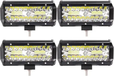 Immagine prodotto di Greenmigo 4X 120W LED Fari da lavoro Fuoristrada Fari a barra Luce abbagliante 12V-24V Riflettore Lampade IP67 Impermeabili Fari supplementari Proiettori per auto Jeep Trattore SUV