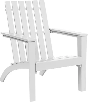 Obrázek produktu pro Zahradní židle Adirondack, balkónová židle Adirondack z akátového dřeva, zahradní křeslo rustikální, nosnost do 160 kg, dřevěné lehátko ergonomické (bílé)