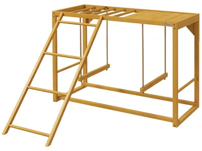 Produktbild von PawHut  Hühner-Spielgerüst Spielplatz für Hühner mit Schaukeln und Leiter Holz