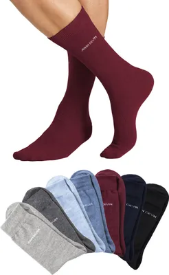 Produktbild von JOHN DEVIN Basicsocken 7 -teilig 1x schwarz, 1x marine, 1x jeans meliert, 1x hell jeans meliert, 1x anthrazit meliert, 1x light grey meliert, 1x ruby Größe 47/48