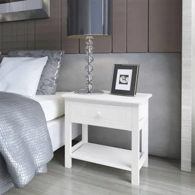 Zdjęcie produktu dla VidaXL 242870, Biały, MDF, Paulownia, Sklejka, 325 x 240 x 100 mm, 400 mm, 290 mm, 420 mm