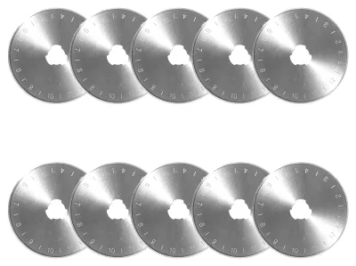 10 Ersatzklingen 45 mm für Rollschneider, verschleißfest, rostfrei