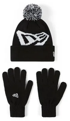 Image de Bonnet et gants New era Noir pour enfant