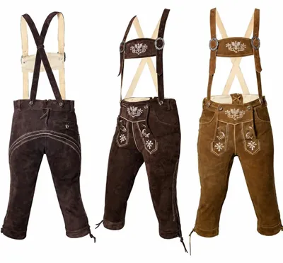 Immagine prodotto di Pantaloni tradizionali da uomo, in stile folkloristico - Marrone/Marrone scuro