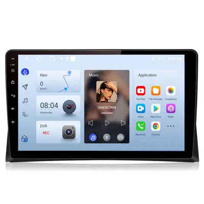 Produktbild von 9 Zoll Andriod 15 Autoradio Carplay Andriod Auto 4G Für VW Multivan T5 GPS Navi WIFI Bluetooth FM RDS SWC DSP 2Din 8Kern 4+64GB