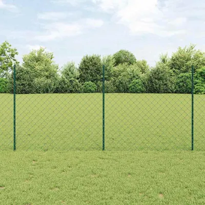 Obrázek produktu pro vidaXL Drátěný plot s 22 U-sloupky zelený 1,2x25 m ocelový