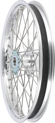 Zdjęcie produktu dla Kolo szprychowe 1.6 x 17 "do hamulca tarczowego, obrecz aluminiowa polerowana, anodowana + szprychy ze stali nierdzewnej - Simson S53, S83, MS50
