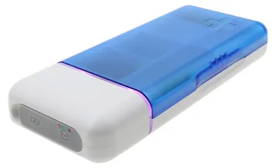 Produktbild von Tragbare Mini-Pillendose mit Timer-Erinnerung, 6 Fächer, intelligenter Pillenspender mit Timer-Alarm
