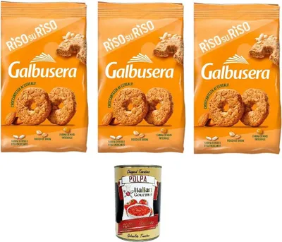 Produktbild von Galbusera Riso su Riso Mürbeteig mit der Leichtigkeit von Reis und der Güte von Getreide 3x 290gr + Italian gourmet polpa 400g