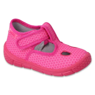 Produktbild von Mädchen Hausschuhe Befado Honey 630p003 Rosa Flexible Ultralicht Klettverschluss
