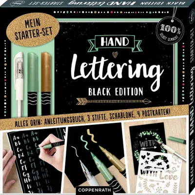Produktbild von Mein Handlettering Starter-Set Black Edition