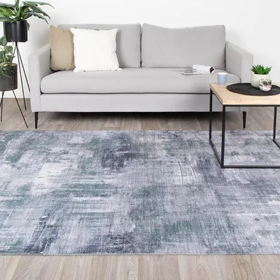Image de Volero - Tapis moderne - Strength Gris/Vert - 160x230 cm