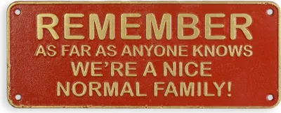 Produktbild von Schild Gusseisen „Remember...family“ Replikat Retro Design Dekoration