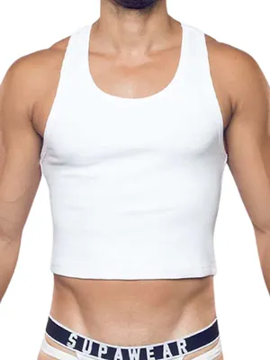 Produktbild von Supawear Ribbed Cropped Singlet Tank Top White S
