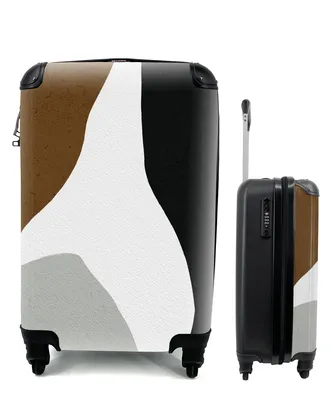 Produktbild von MuchoWow® Koffer Handgepäck Trolley Rollkoffer Kleine Reisekoffer mit 4 Rollen - Minimalismus - Gestaltung - Formulare - Cabin Size < 55x40x23 cm & 55x40x20 cm - Fotokoffer - Kabinenkoffer - Boardgepäck - Reise-Box - Reisekoffer - Reisegepäck - Koffer mit Bild - Trolley für Kinder