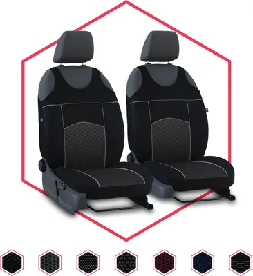 Produktbild von Sitzbezüge Auto Universal Schonbezug Bezüge für Chevrolet Kalos Schwarz Vorne