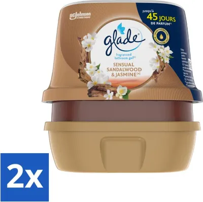 Produktbild von Glade - Badezimmergel - Sinnliches Sandelholz-Jasmin - 180 g - Vorteilspack - 2 Stücke