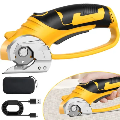 Produktbild von Akku-Kartonschneider, Kartonschneider Elektrischer Schere, Sicherheitsverriegelung, für Karton, Leder, Teppich