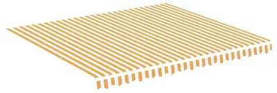 Obrázok produktu pre vidaXL Náhradný materiál na markízu, žltá a biela farba, 400x350 cm, polyester