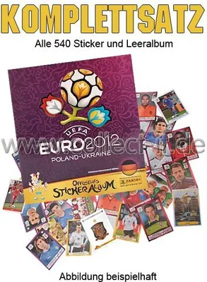 Produktbild von Panini EM 2012 - Komplettsatz mit Album (INKLUSIVE Deutschland-Sondersticker)
