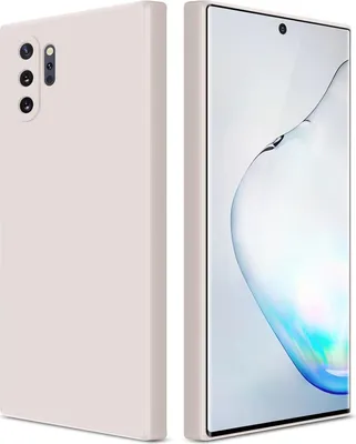 Image de Etui silicone fin pour Samsung Galaxy Note 10+ / Note 10 Plus en silicone souple liquide, mat, résistant aux rayures Blanc