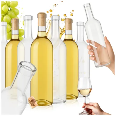 Produktbild von SuperButelki.pl - 30 Stück Weinflaschen 750ml, leere Glasflaschen ohne Korken für Wein, Liköre und Spirituosen, Flaschen zum Befüllen, Likörflaschen