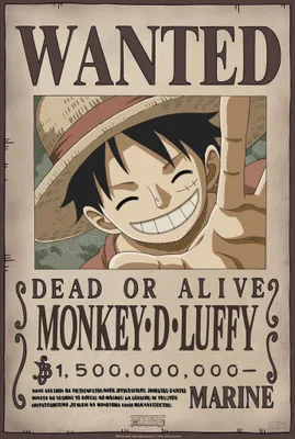 Produktbild von ABYstyle One Piece Wanted Luffy New 2 Poster 35x52cm.