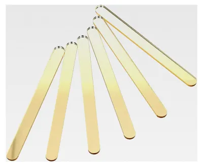 Produktbild von Eisstiele Gold, 6 Stück aus Kunststoff