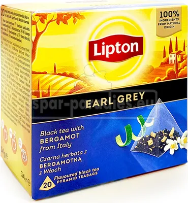 Produktbild von Lipton Schwarztee Earl Grey mit Bergamotte Citrus, 20er Pack