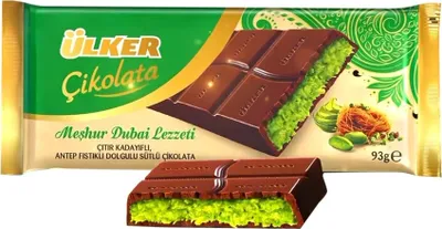 Produktbild von ULKER Dubai Chocolate 93g.