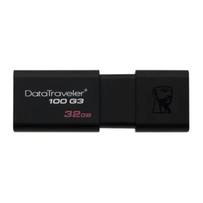 Image de Pendrive Kingston FAELAP0229 DT100G3 32 Go USB 3.0 Noir 32 Go USB Pendrive