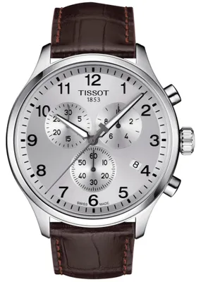 Produktbild von Tissot Herrenuhr Chrono XL Classic Silber Braun Leder T116.617.16.037.00