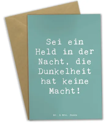 Produktbild von Mr. & Mrs. Panda babykarte Spruch Angst vor Dunkelheit überwinden - Meeresbrise - Geschenk, Vertrauem, genesungskarte, Grußkarten, Ermutigung, Mut machen, Zuversicht