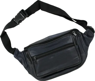 Produktbild von Hüfttasche Bauchtasche Körpertasche Leder Reißverschlussfächer Damen Herren Navy