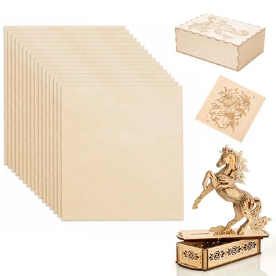 Obrázek produktu pro 15 kusů překližky, rozměry 200 × 100 × 2 mm, materiál: borovice