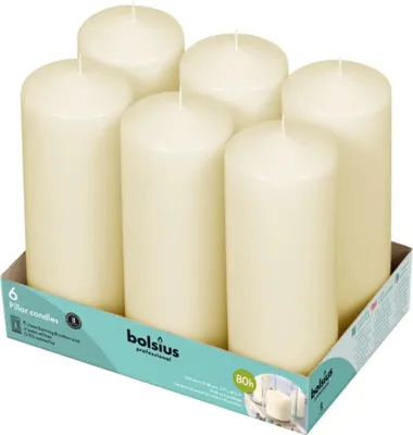Zdjęcie produktu dla Świeca Bolsius Professional Stump 20/7 kość słoniowa (6 sztuk)