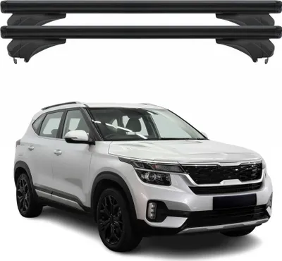 Productafbeelding van Menabo dakdrager basissteun voor KIA Seltos 2023-2025, aluminium, zwart, 2-delig