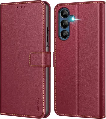 Produktbild von Samsung Galaxy A15 / A15 5G Handyhülle Weinrot mit Kartenschlitzen
