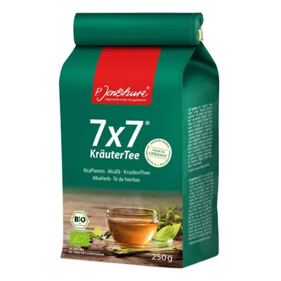 Produktbild von P. Jentschura 7x7 KräuterTee | 250 g | 49 Kräuter | vielseitig einsetzbar | für Säure-Basen-Balance | mild |