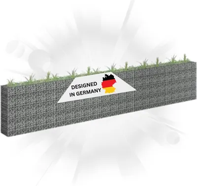 Produktbild von DELUKE® Gabionen Hochbeet ROON aus Stahl | 450x30x90cm | Steinkorb Gabionengitter Ziergabione Steingabione Drahtkorb befüllbar